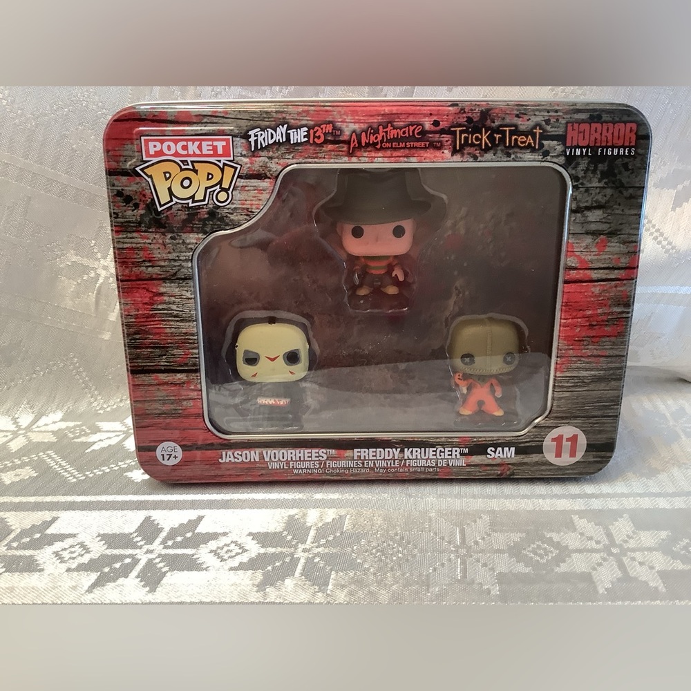 Warner Bros. Funko Pocket Pops Jason Voorhees Freddy Kruger Sam Collectables